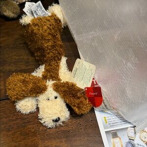 Russ Brown and Cream Stuffed Dog